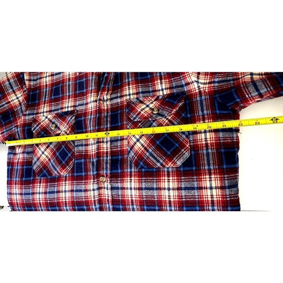 Vintage Ryan Keith Mens Quilted Flannel Button Up Shirt Red Sz:M. 90’s Grunge - Picture 7 of 9